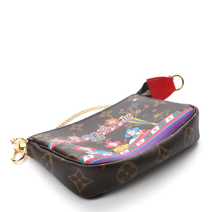Louis Vuitton Monogram 2020 Christmas Animation Bumper Cars Mini Pochette Accessories Coquelicot 5 of 8