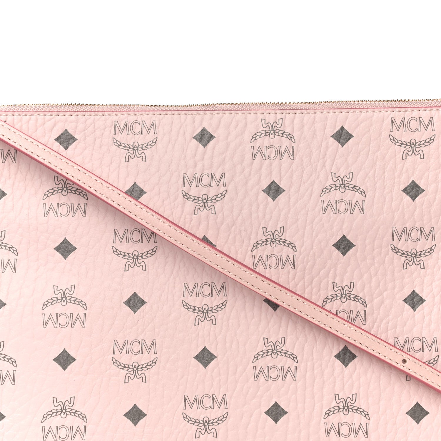 MCM Visetos Medium Crossbody Pouch Soft Pink 8 of 10