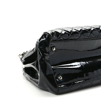Chanel Patent Quilted Large Just Mademoiselle Bowling Bag Black 10 of 12