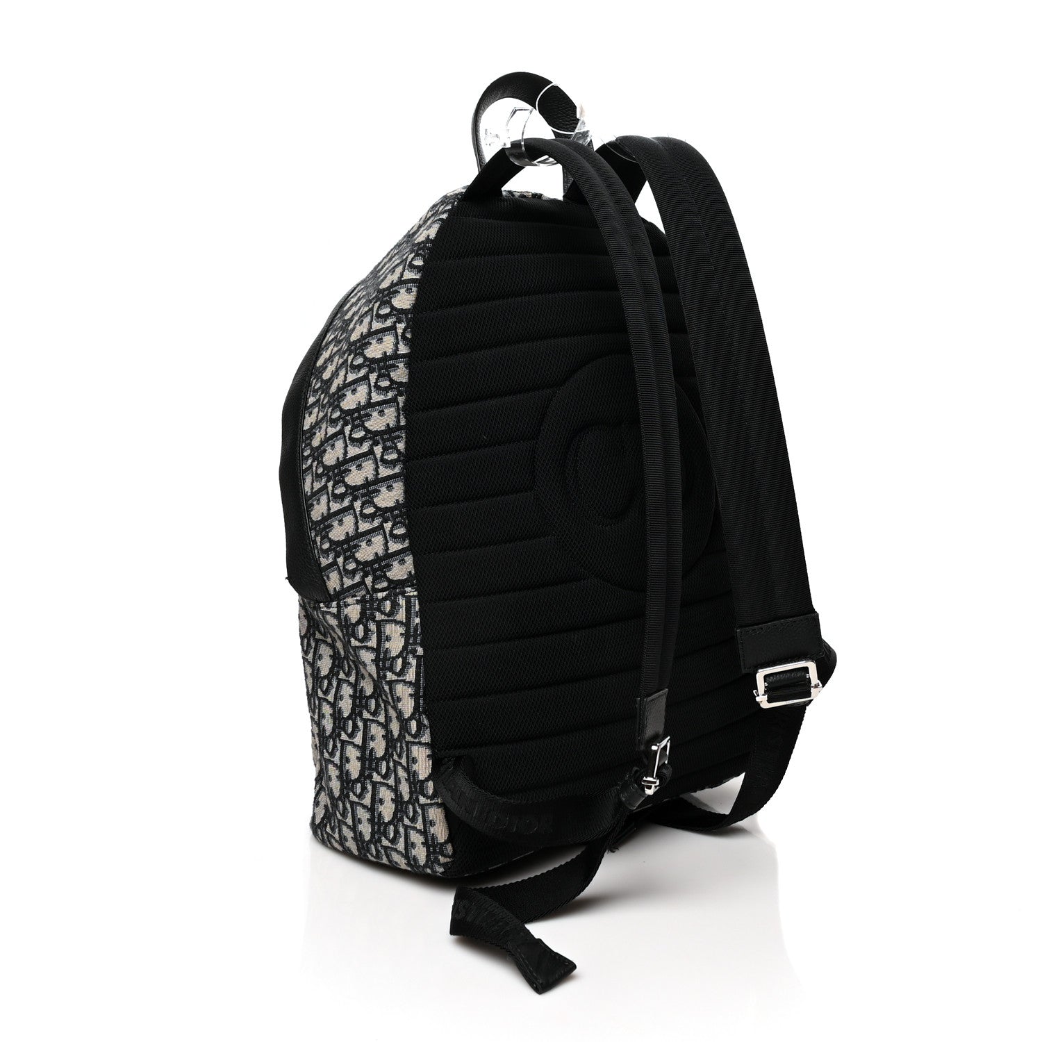 Christian Dior Oblique Calfskin Rider Backpack Beige Black 3 of 12