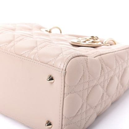 Christian Dior Lambskin Cannage Medium Lady Dior Beige 6 of 12