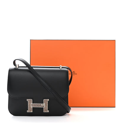 Hermes Veau Monsieur Lizard Constance 18 Black Ombre 11 of 11