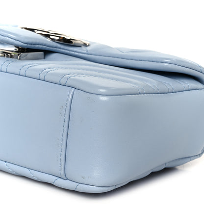 Gucci Lambskin Matelasse Small GG Marmont Shoulder Bag Porcelain Light Blue 11 of 11