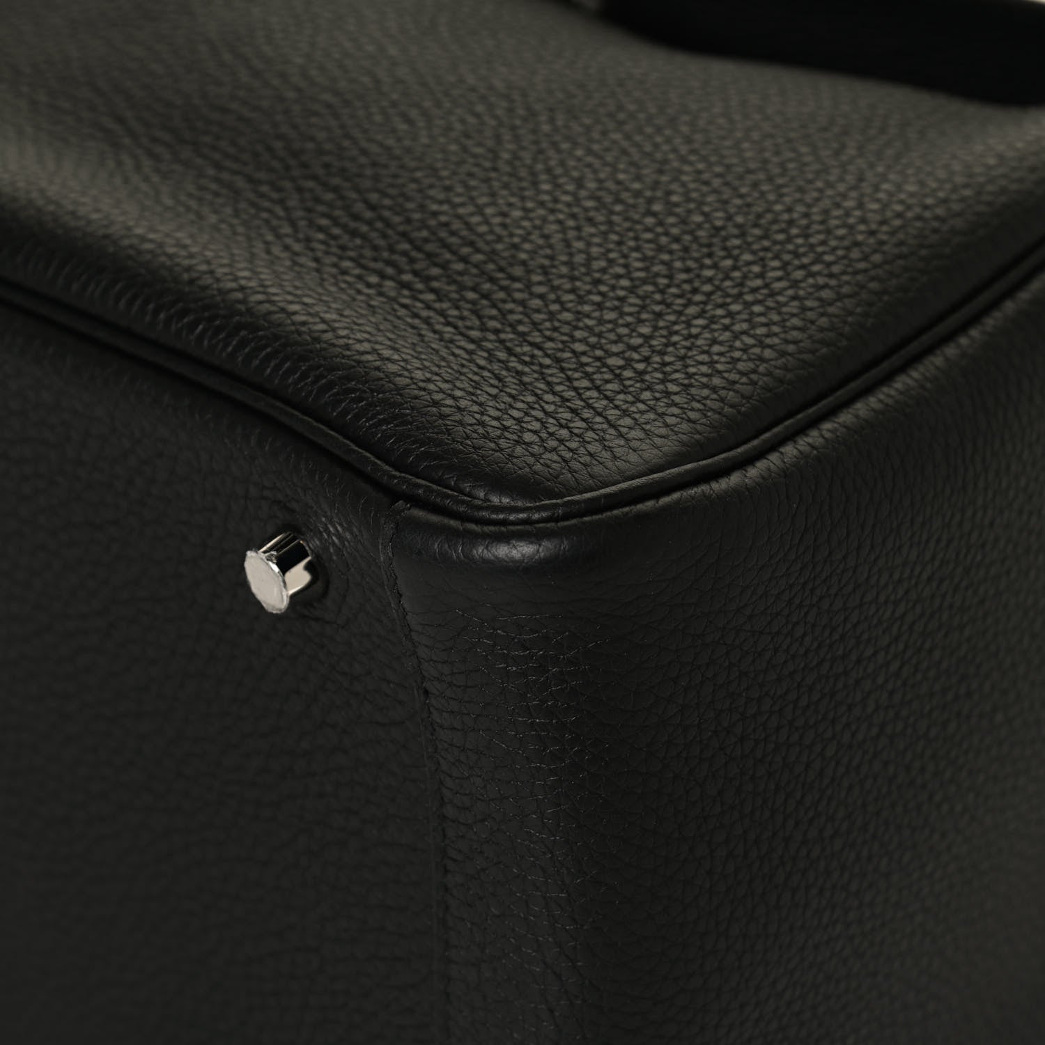 Hermes Taurillon Clemence Lindy 30 Black 11 of 12