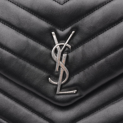 Saint Laurent Calfskin Y Quilted Monogram Medium Loulou Chain Satchel Black 8 of 10