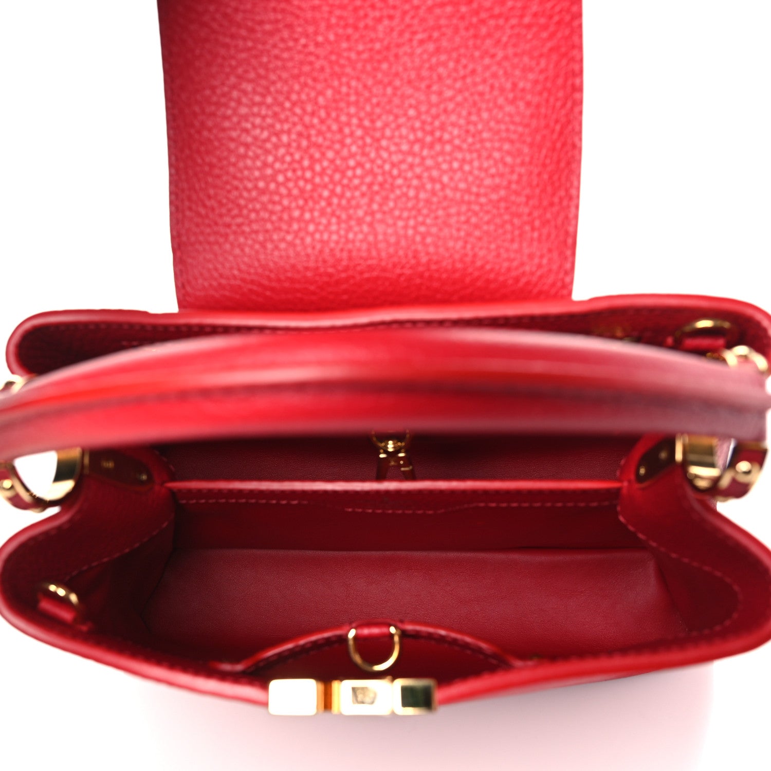 Louis Vuitton Taurillon Capucines BB Scarlet Red 5 of 9
