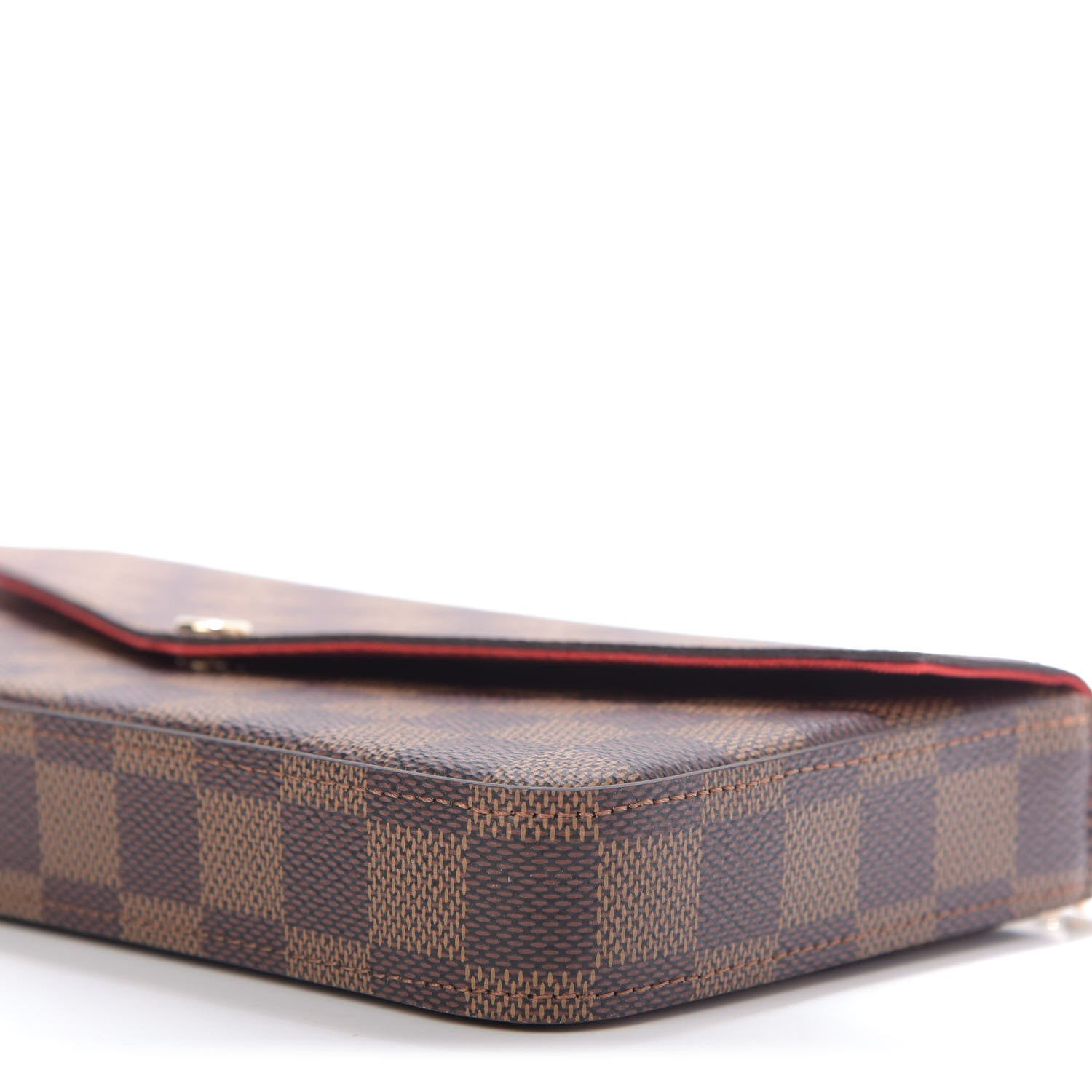 Louis Vuitton Damier Ebene Pochette Felicie Chain Wallet 8 of 10