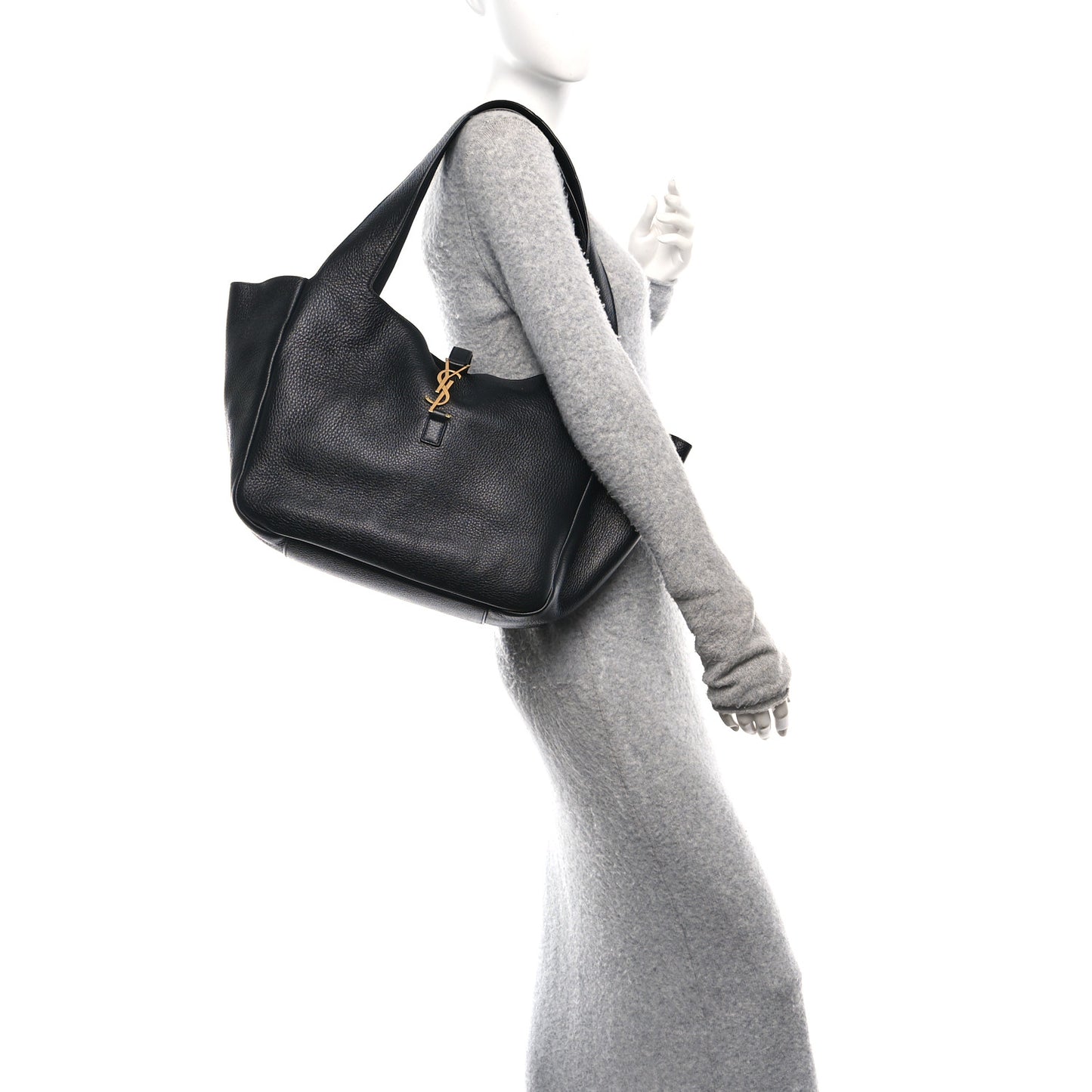 Grained Deerskin Bea Tote Black