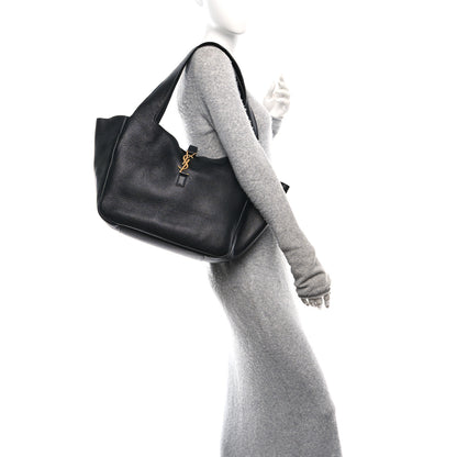 Saint Laurent Grained Deerskin Bea Tote Black 2 of 11