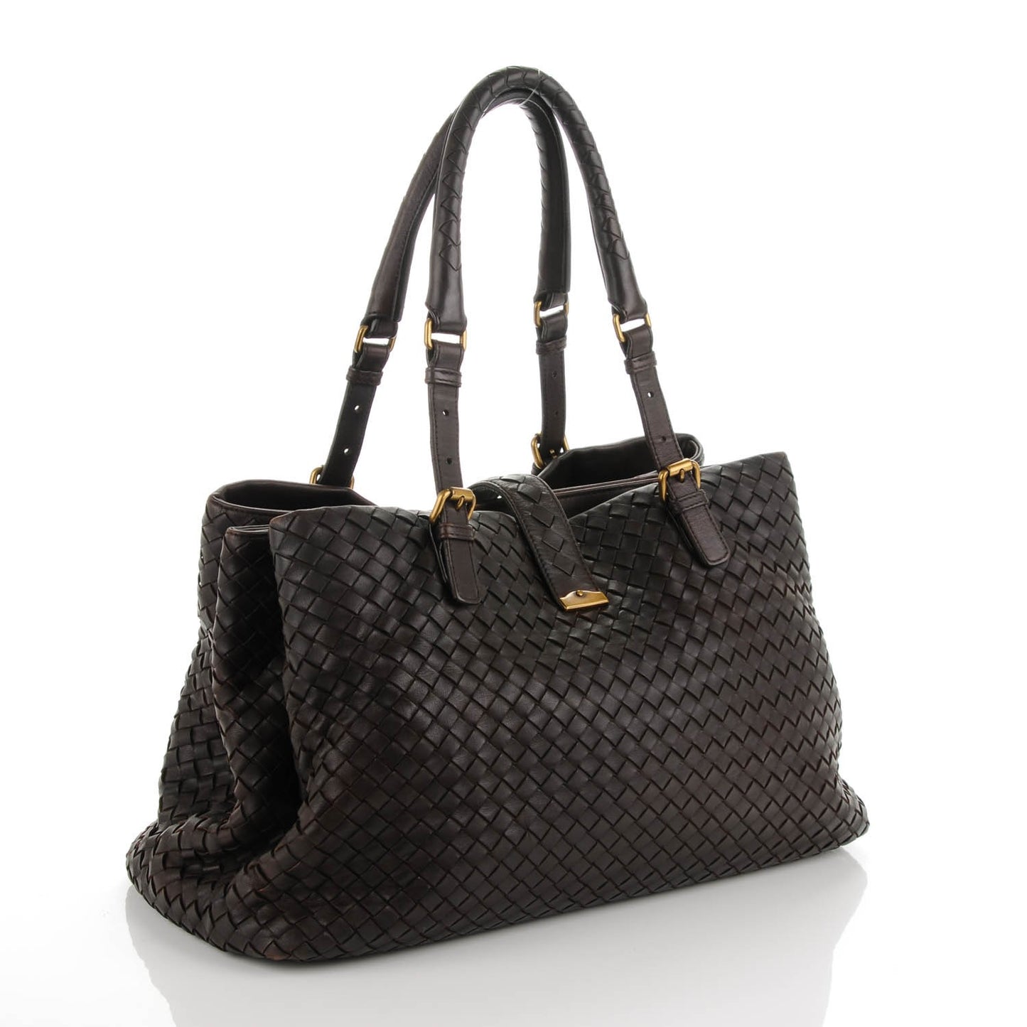 Nappa Intrecciato Medium Roma Tote Moro
