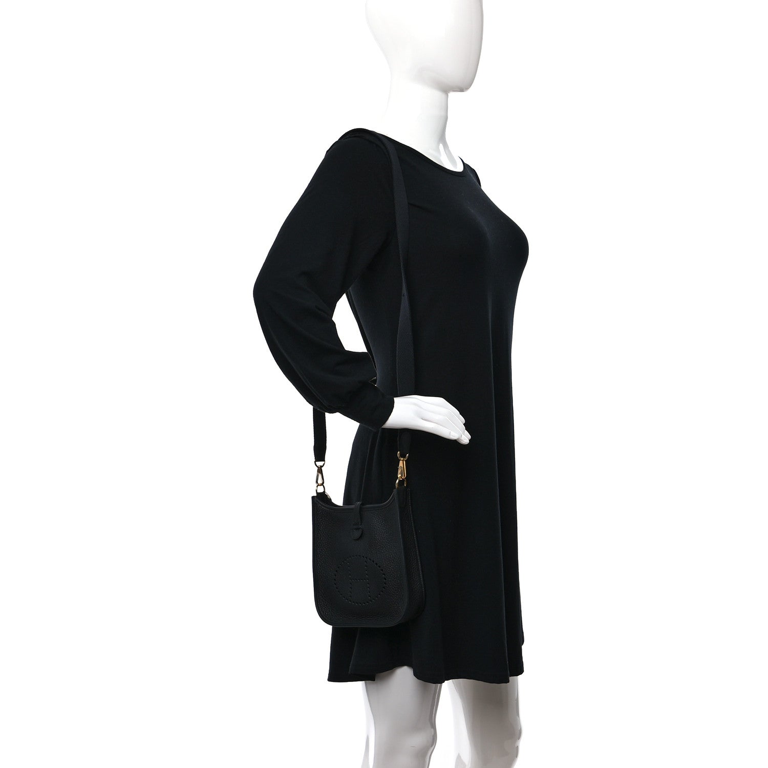 Hermes Taurillon Clemence Evelyne TPM Black 2 of 10