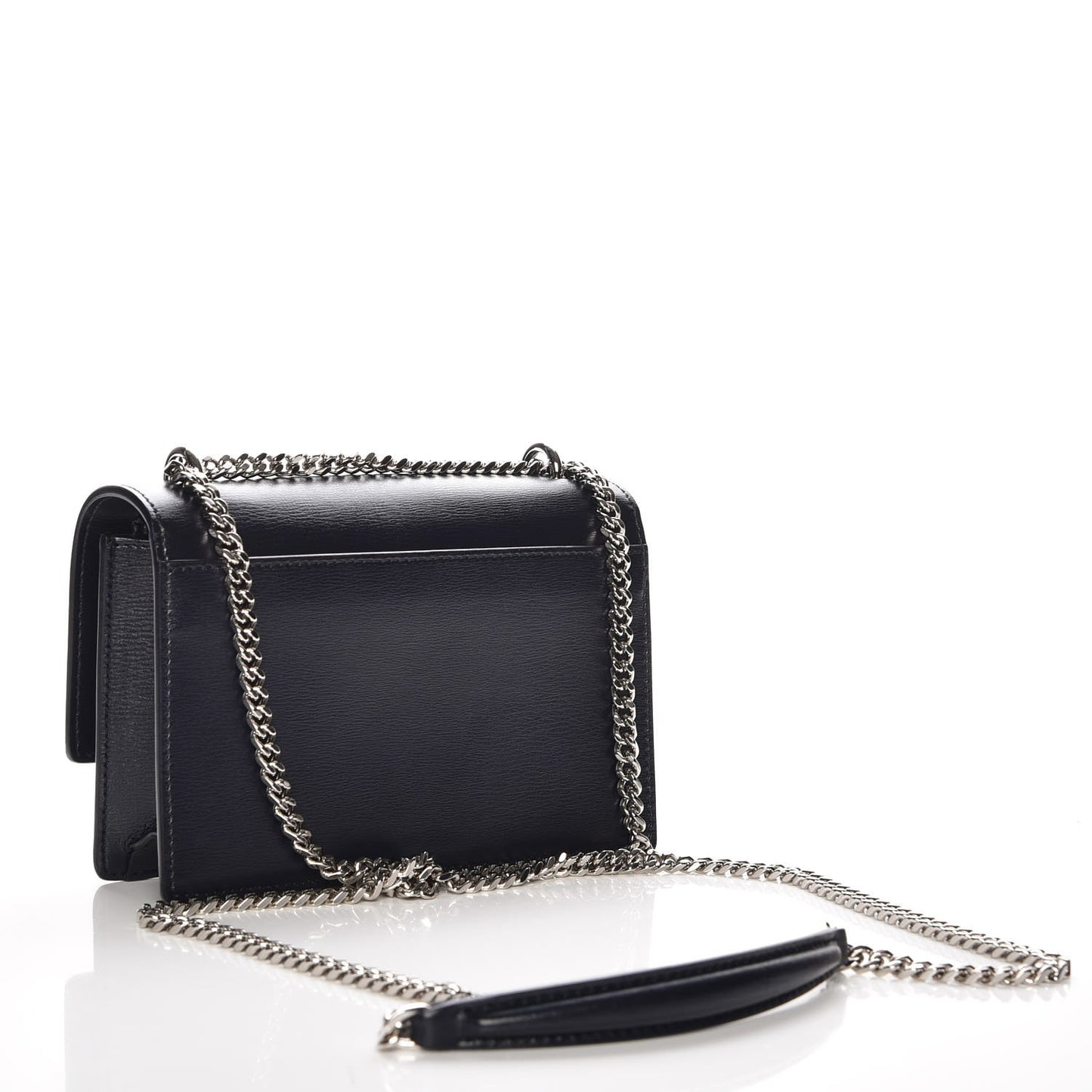 Calfskin Monogram Sunset Chain Wallet Navy