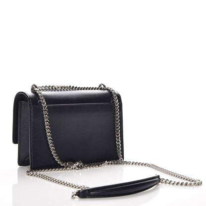 Saint Laurent Calfskin Monogram Sunset Chain Wallet Navy 3 of 8