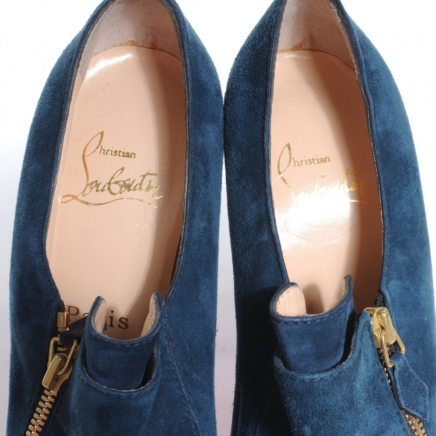 Suede Lapino Booties 39.5 Blue