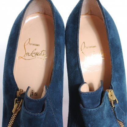 Christian Louboutin Suede Lapino Booties 39.5 Blue 8 of 9