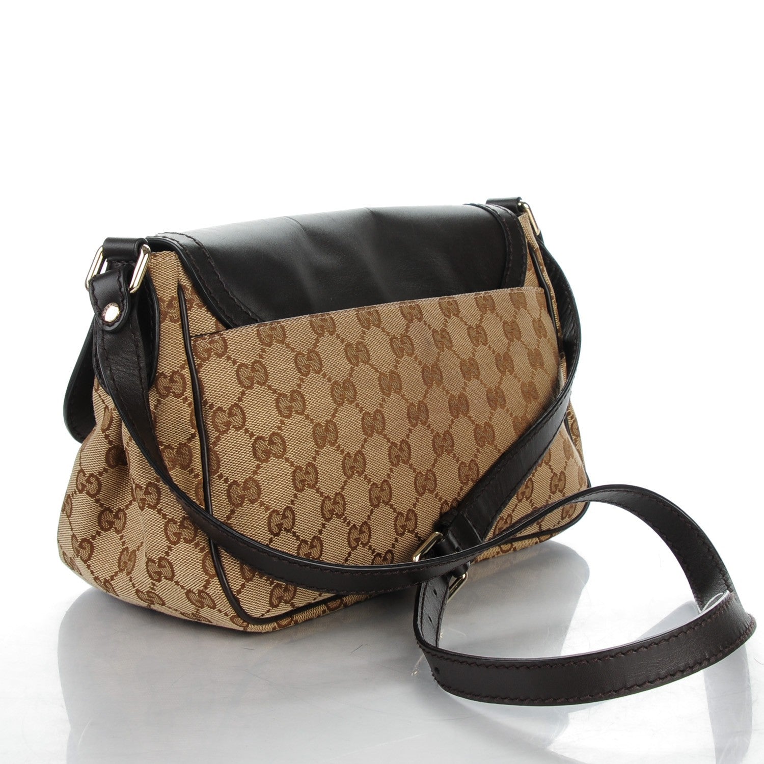 Gucci Monogram Techno Horsebit Large Shoulder Flap Bag Brown 3 of 7