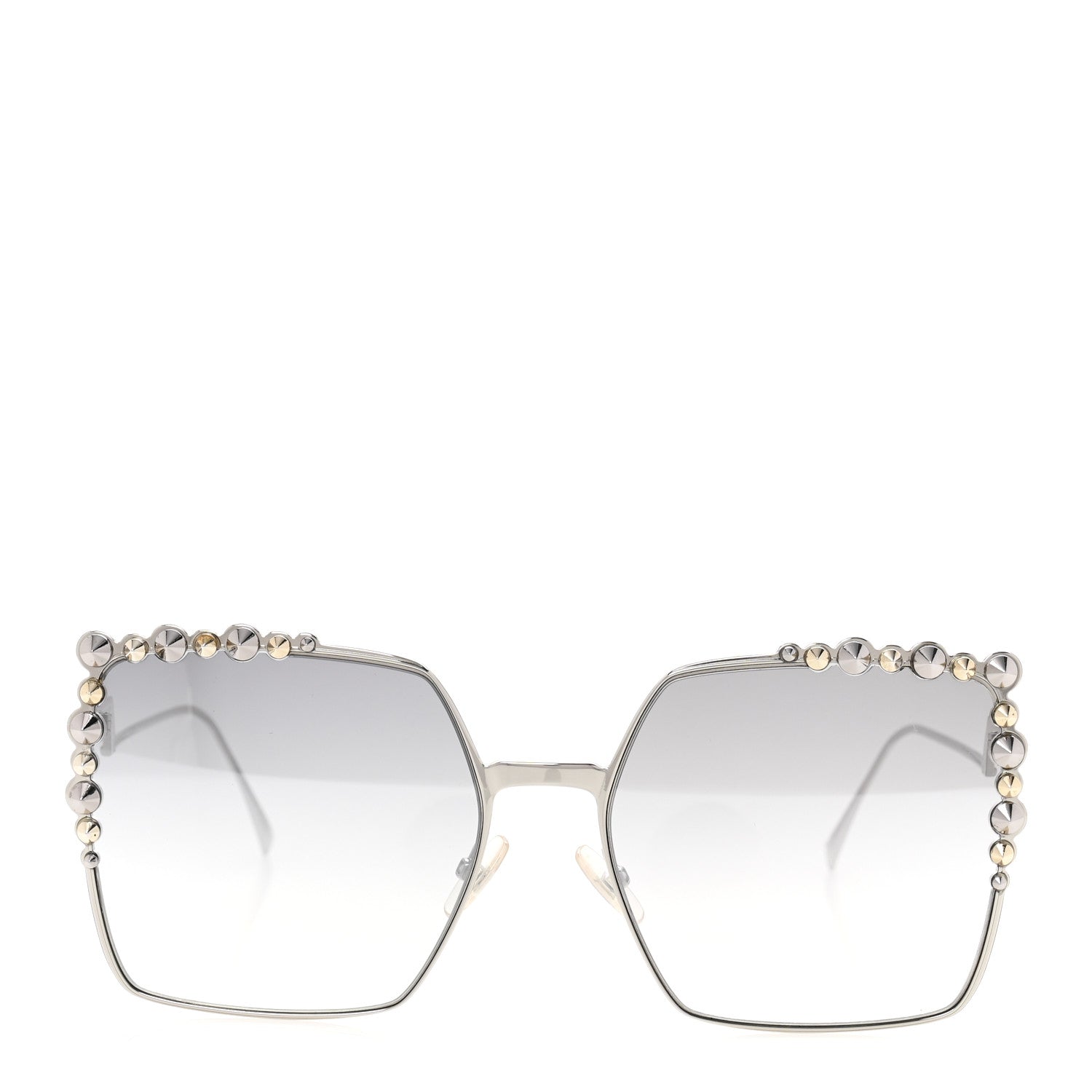 Fendi Metal Dots Square Sunglasses FF 0259/S Palladium 2 of 8