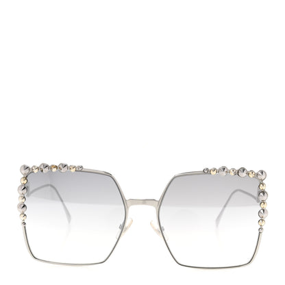 Fendi Metal Dots Square Sunglasses FF 0259/S Palladium 2 of 8