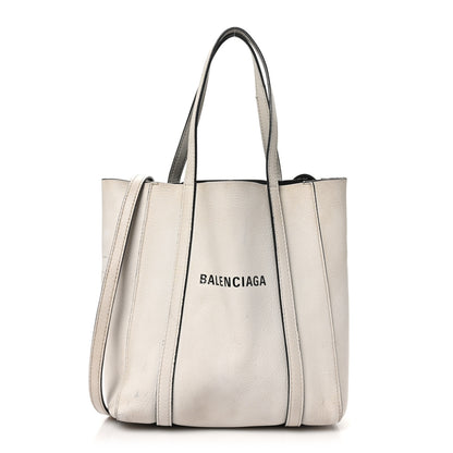 Balenciaga Smooth Calfskin Logo Double Sided XXS Everyday Tote Chalky White Black 1 of 12