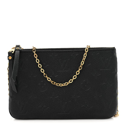 Louis Vuitton Empreinte Double Zip Pochette Black 1 of 10