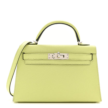 Hermes Chevre Mysore Mini Kelly Sellier 20 Jaune Bourgeon 1 of 15