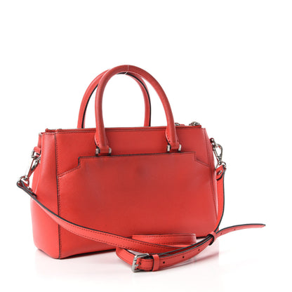 MCM Saffiano Small Elda Tote Red 3 of 15