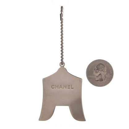 Chanel Enamel Circus Tent Bag Charm Pink Blue Silver 2 of 3