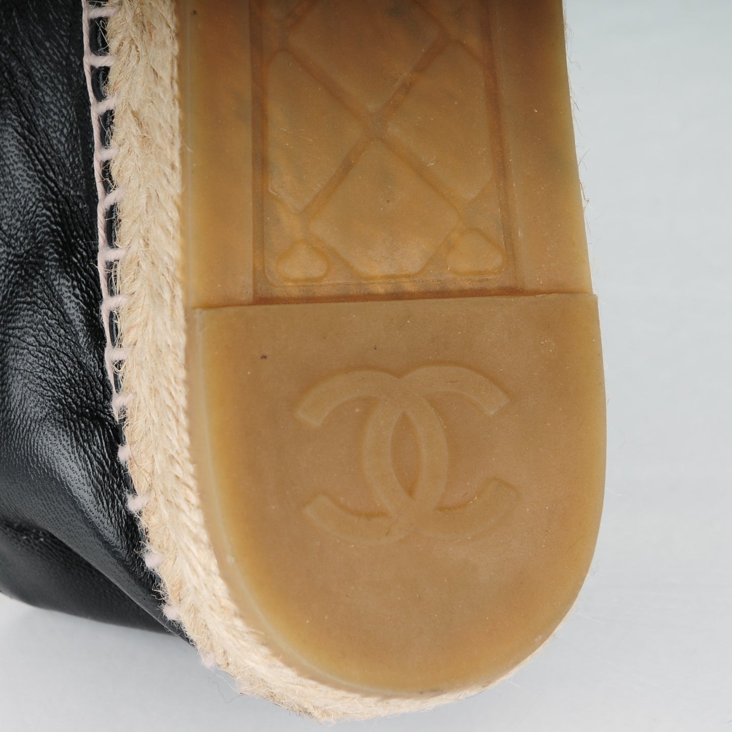 Lambskin CC Espadrilles 37 Black