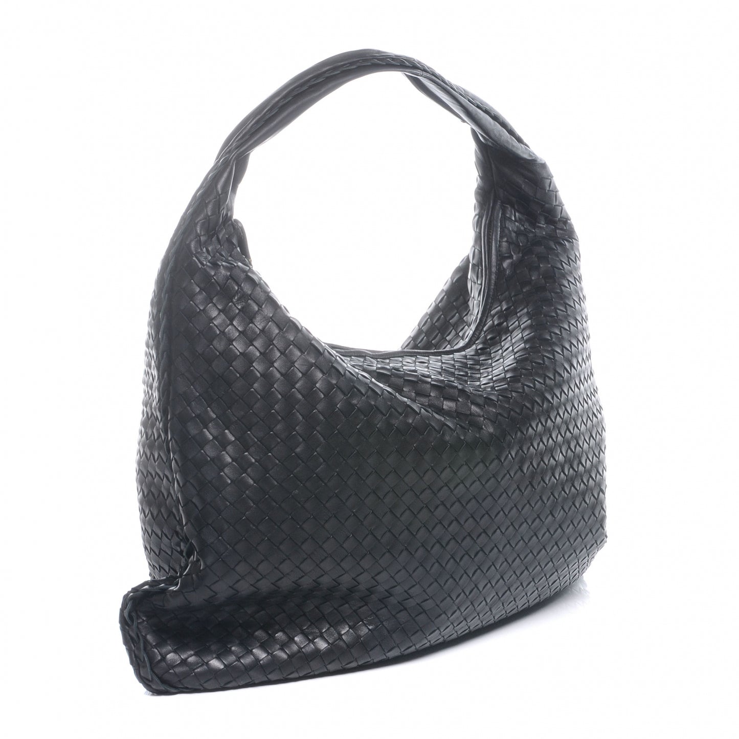 Nappa Intrecciato Maxi Veneta Hobo Nero