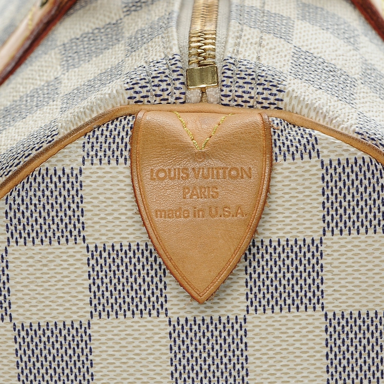 Louis Vuitton Damier Azur Speedy 30 6 of 10