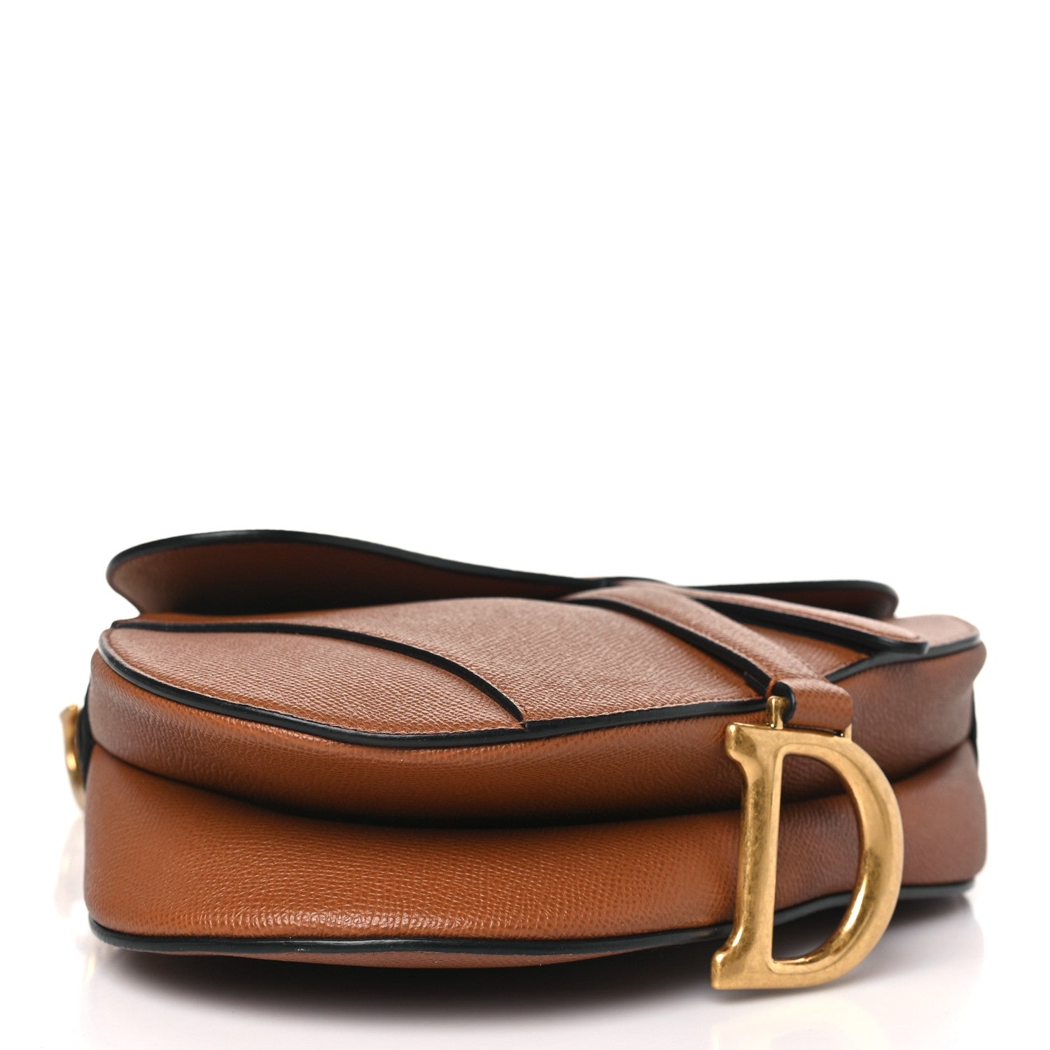 Christian Dior Grained Calfskin Saddle Bag Camello 4 of 8