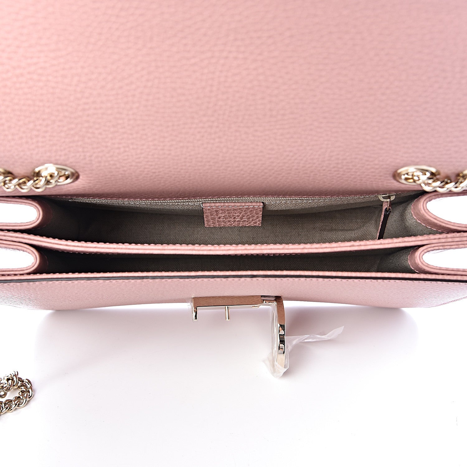 Gucci Dollar Calfskin Interlocking G Shoulder Bag Soft Pink 5 of 11