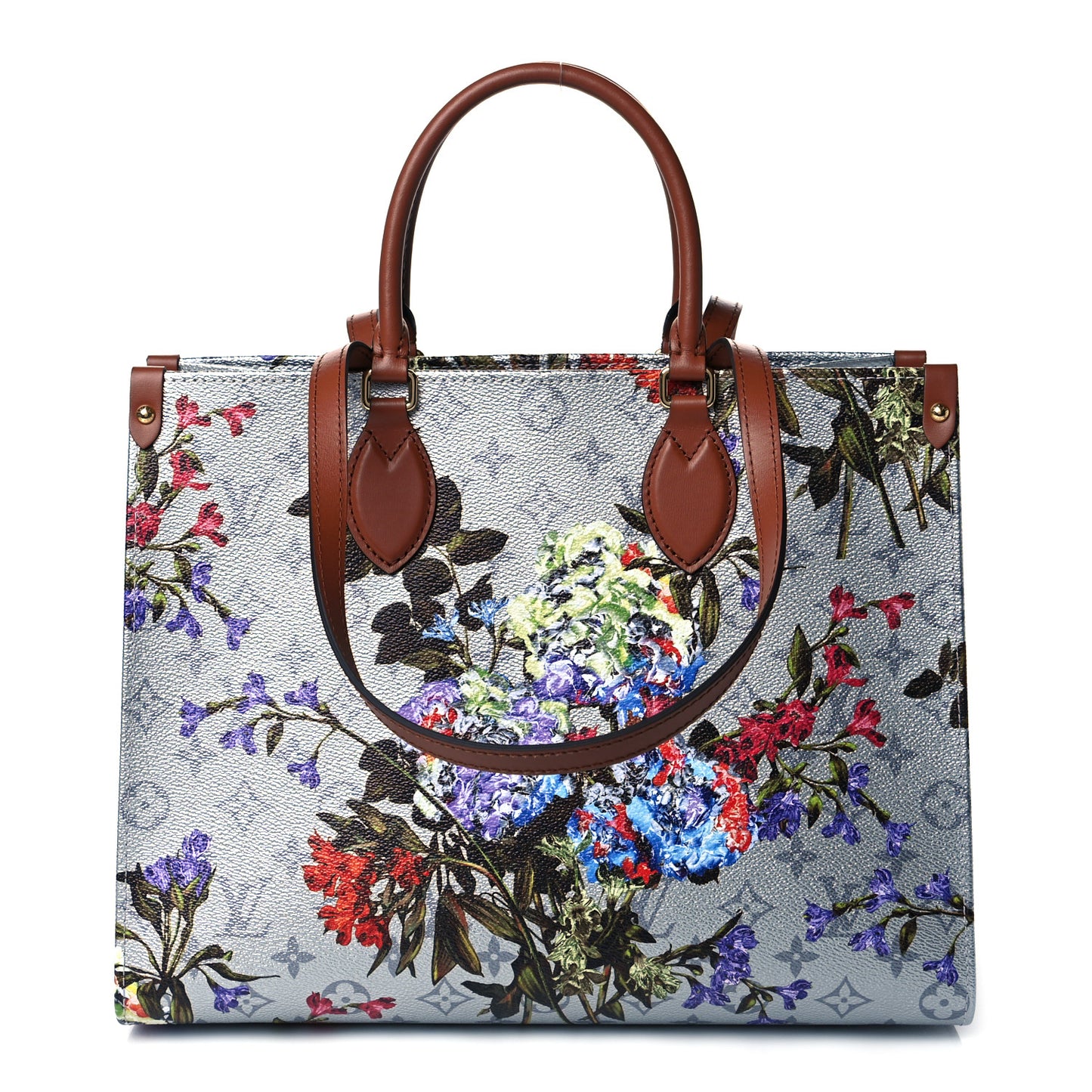 Metallic Monogram LV Garden OnTheGo MM Silver