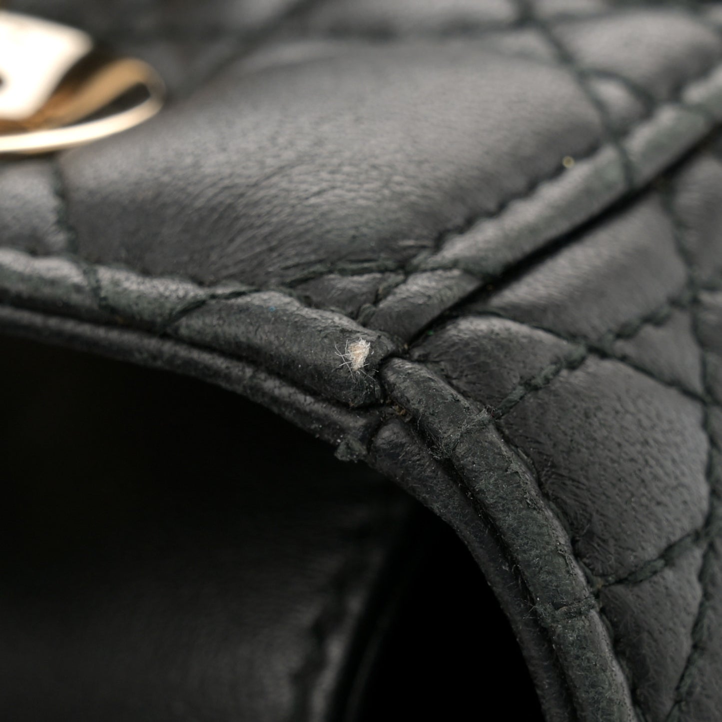 Lambskin Cannage Small Lucky Badges My Lady Dior Black