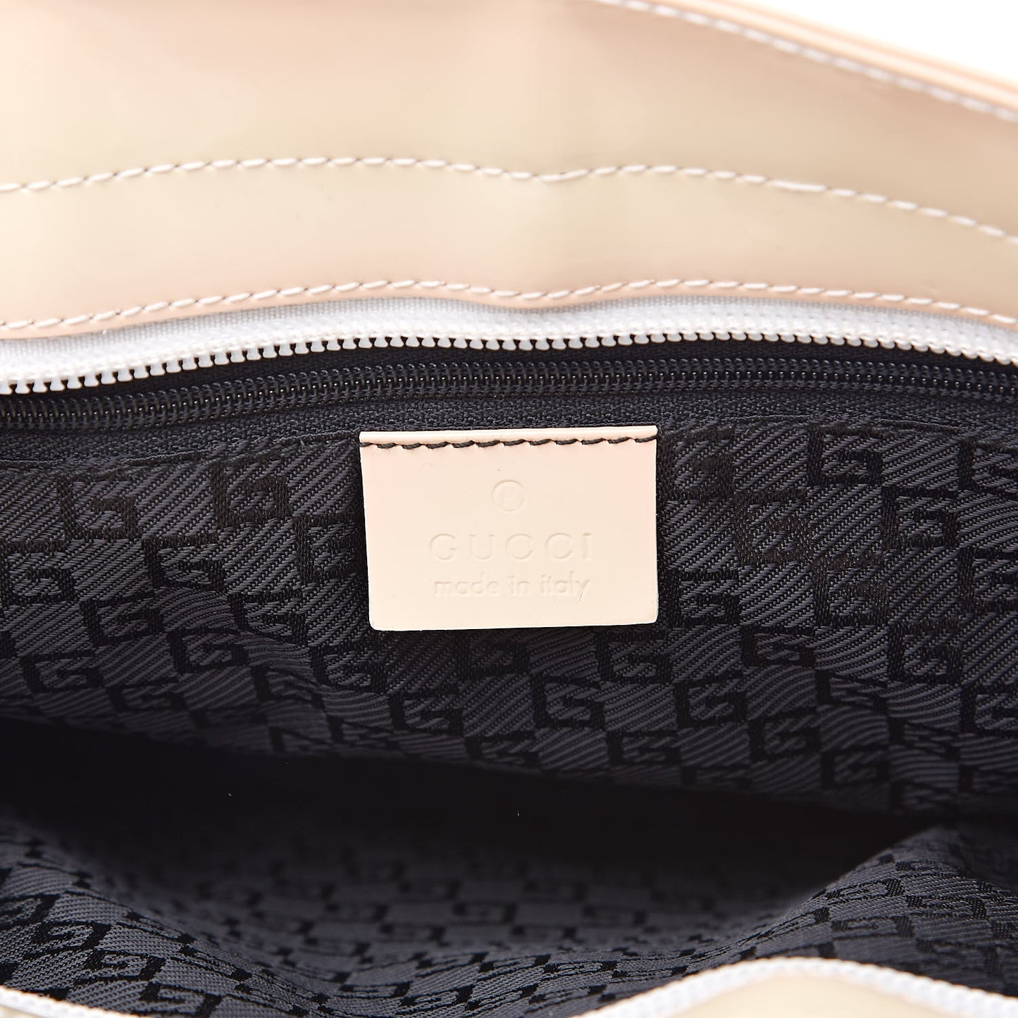 Canvas Patent Tote White