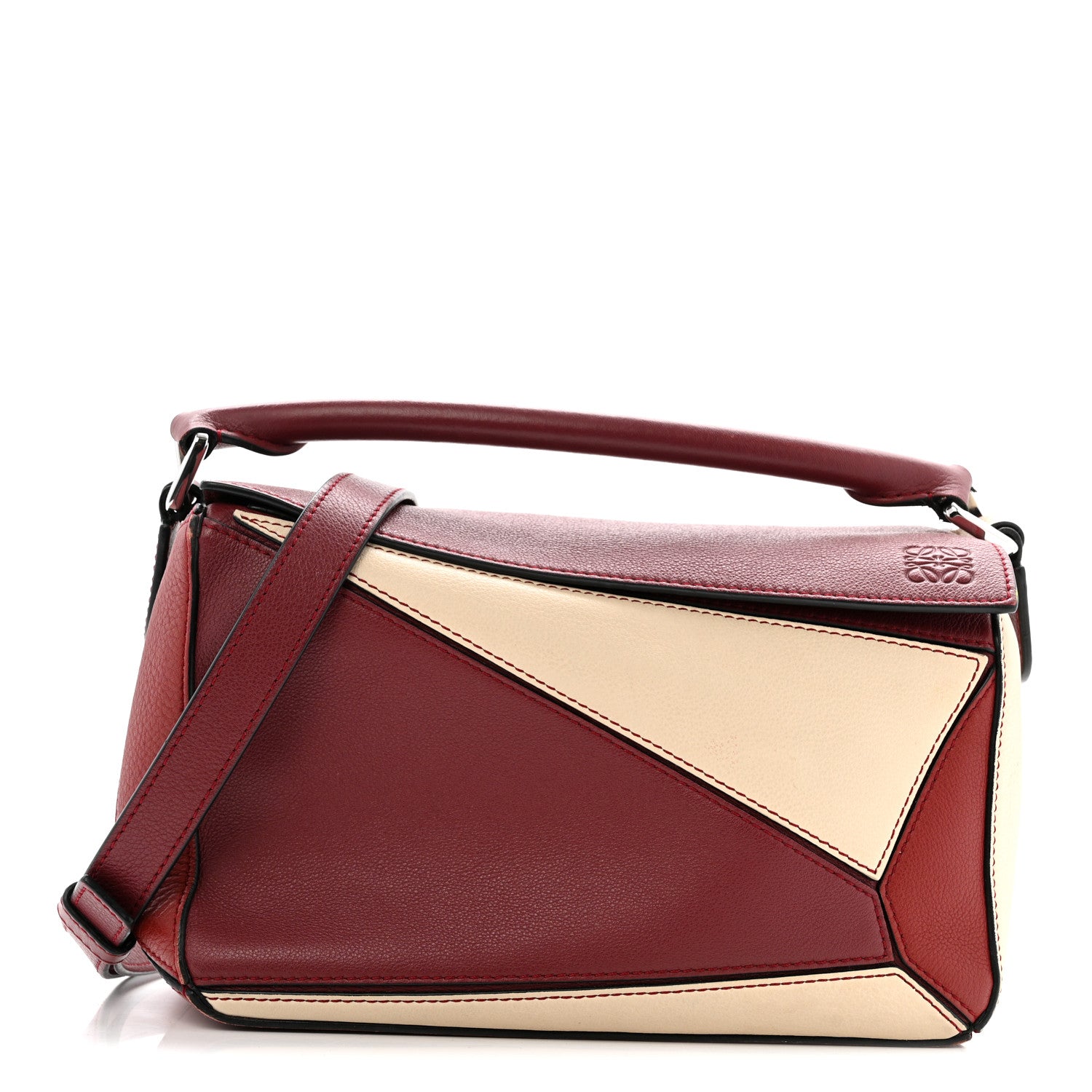 Loewe Calfskin Small Puzzle Bag Wine Garnet 1 of 13