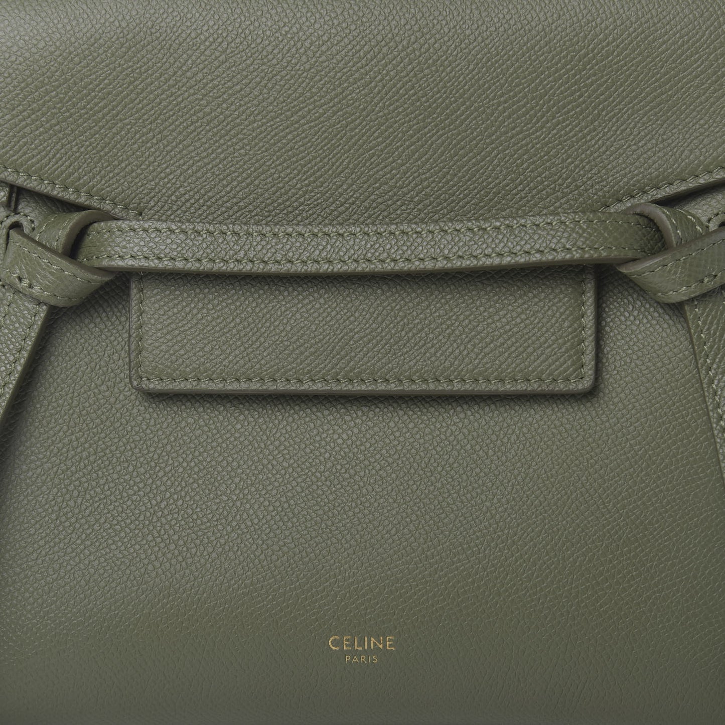 Grained Calfskin Nano Belt Bag Light Khaki