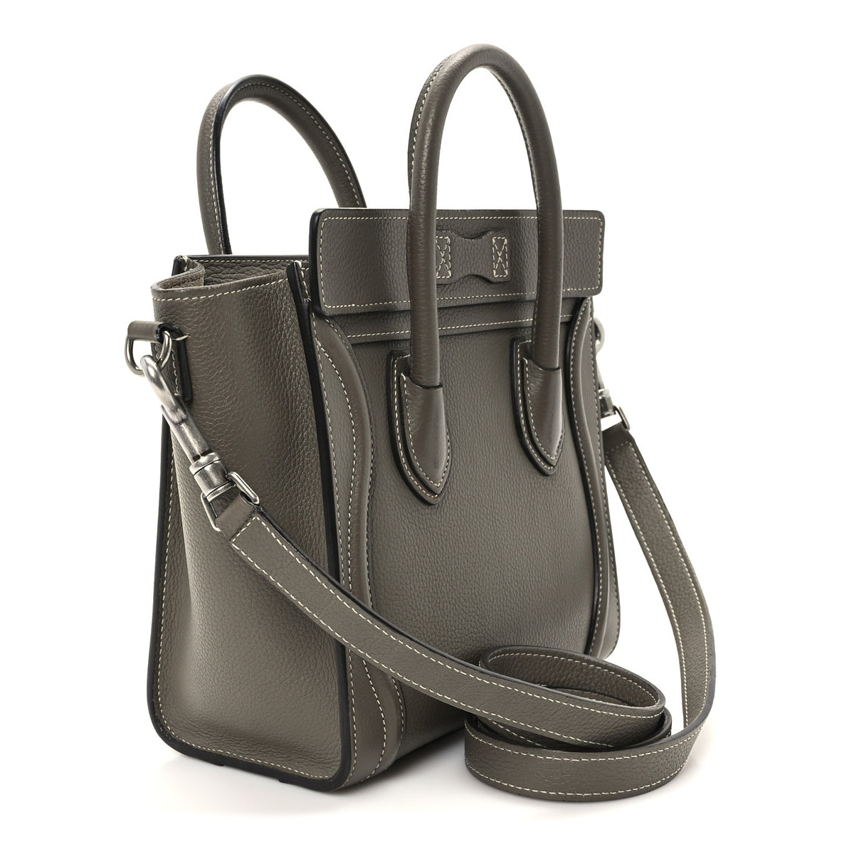 Drummed Calfskin Nano Luggage Souris