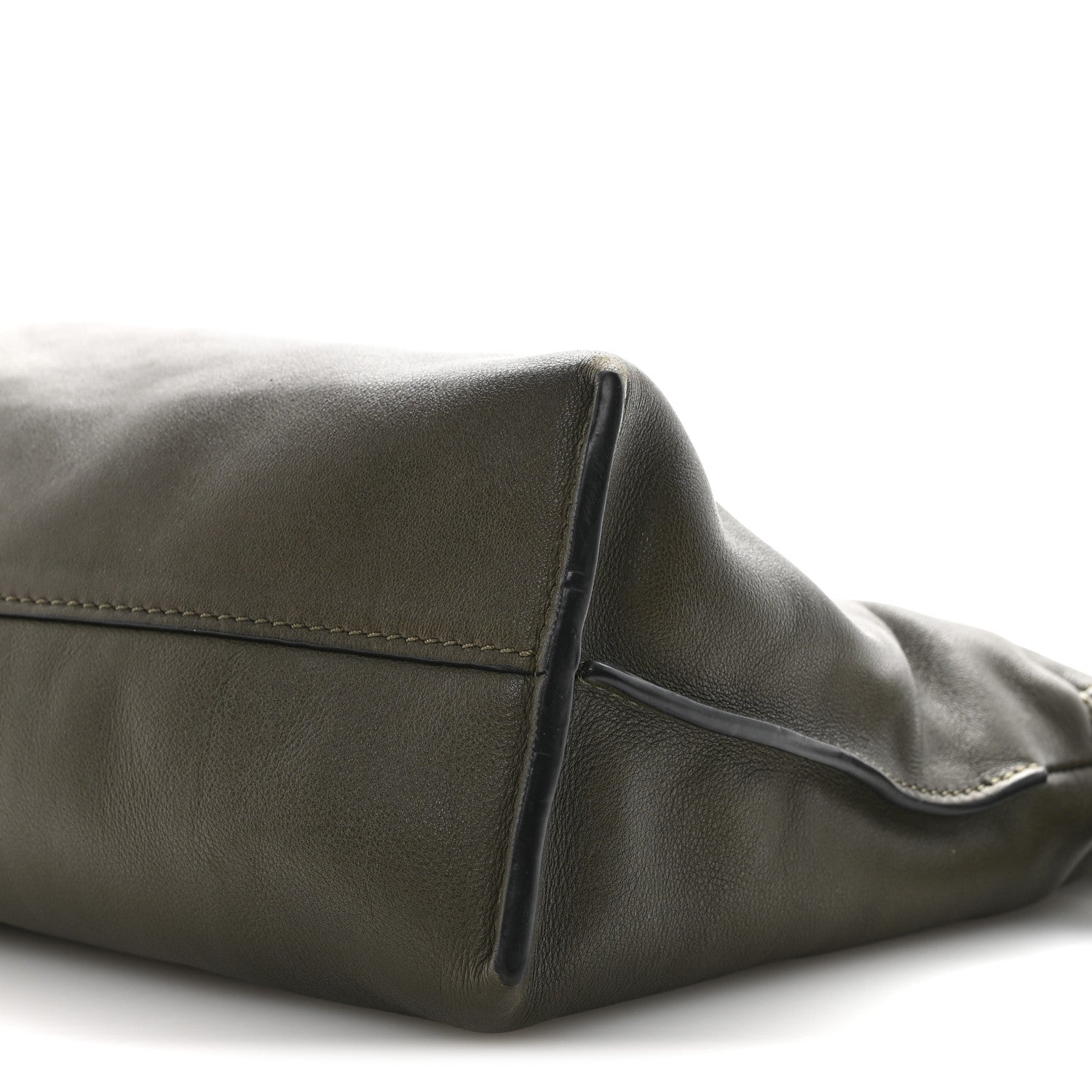 Loewe Mellow Nappa Medium Donut Chain Flamenco Knot Clutch Dark Khaki 10 of 12