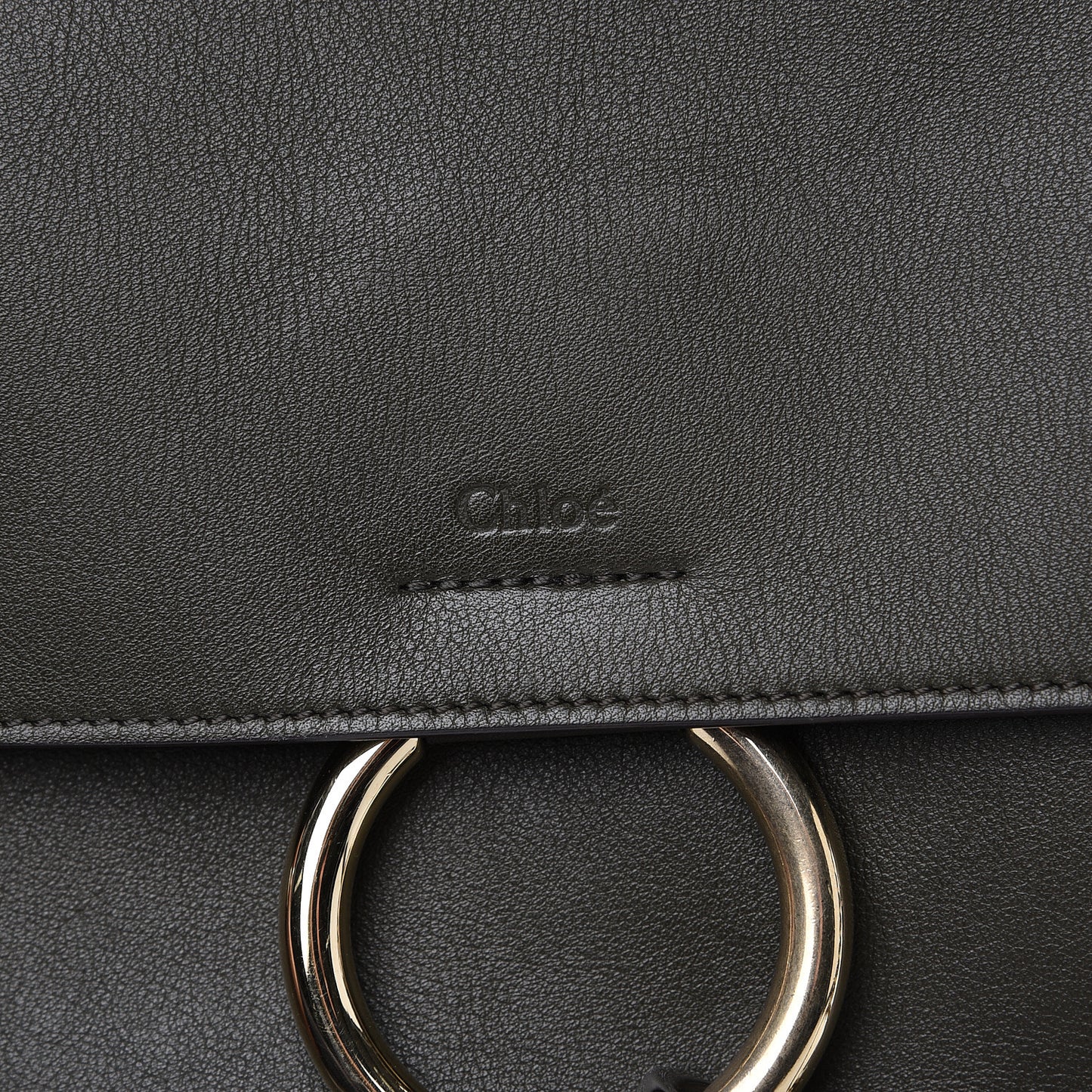 Calfskin Small Faye Day Shoulder Bag Deep Forest