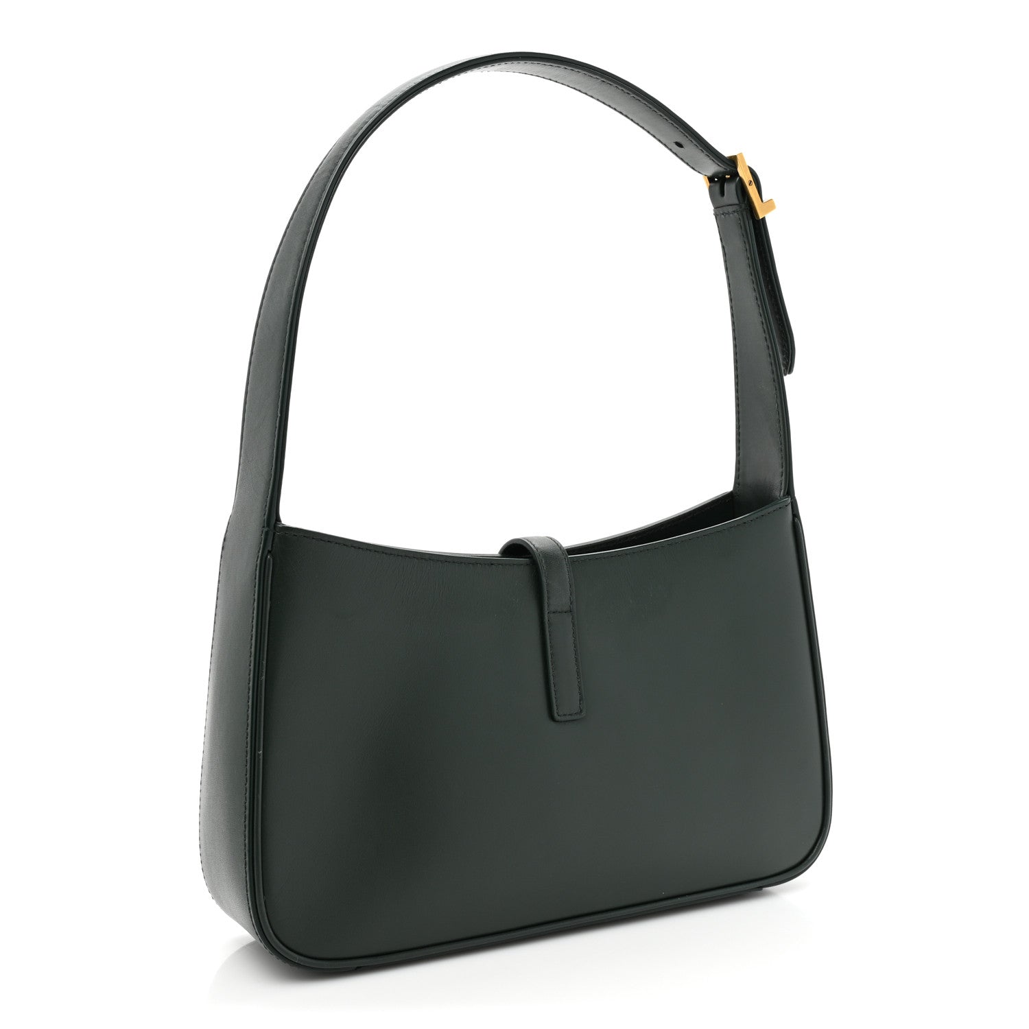 Saint Laurent Smooth Calfskin Le 5 A 7 Hobo Vert Fonce 3 of 13
