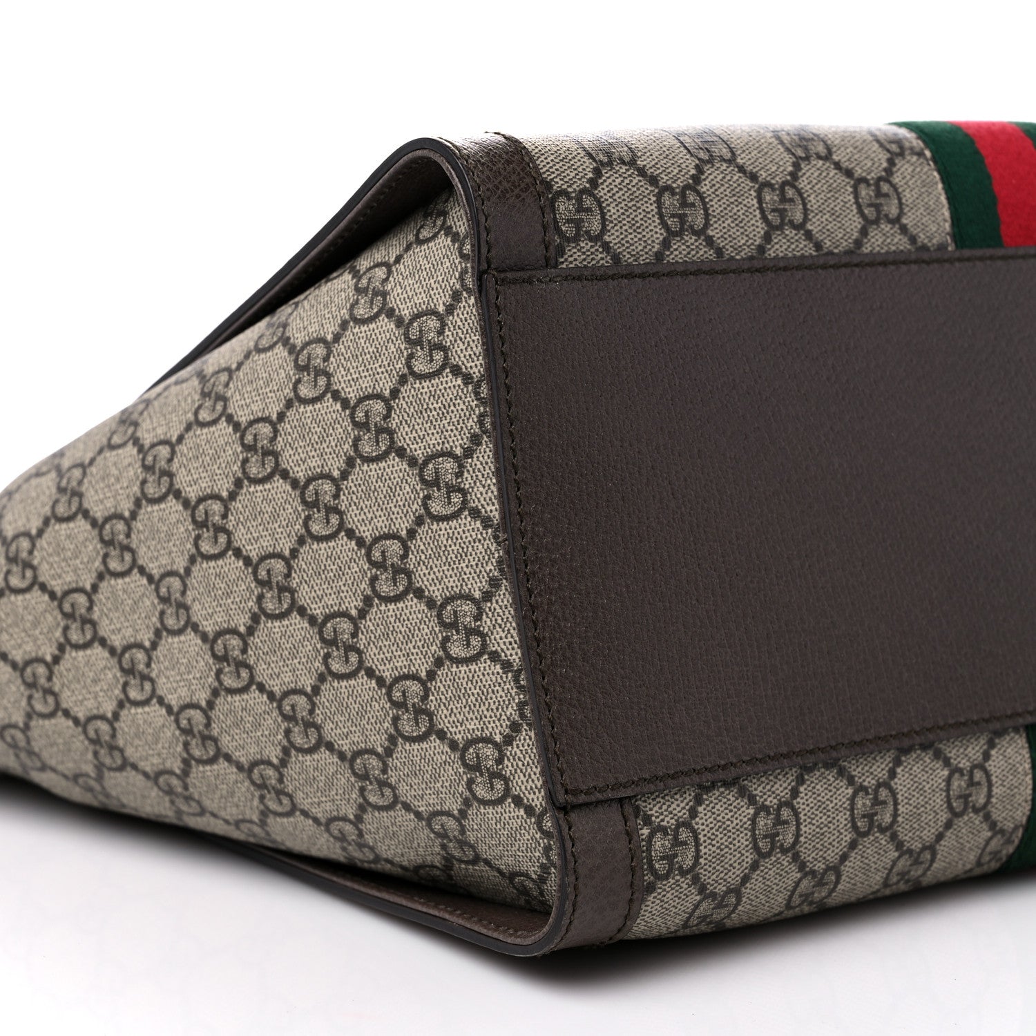 Gucci GG Supreme Monogram Web Medium Ophidia Tote Bag Brown 8 of 10