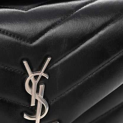 Saint Laurent Calfskin Y Quilted Monogram Small Loulou Chain Satchel Black 10 of 10