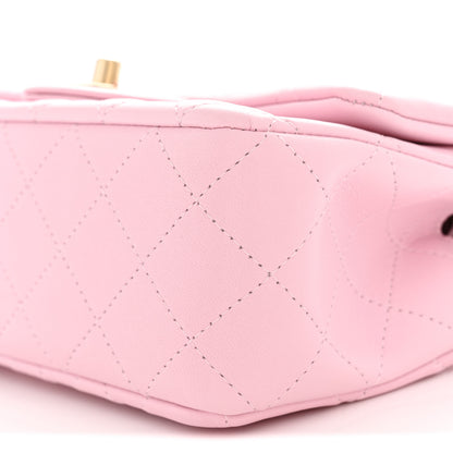 Chanel Lambskin Quilted Mini Rectangular Flap Light Pink 10 of 11