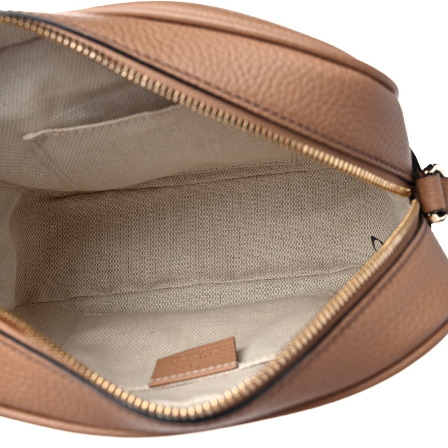 Pebbled Calfskin Small Soho Disco Bag Camelia