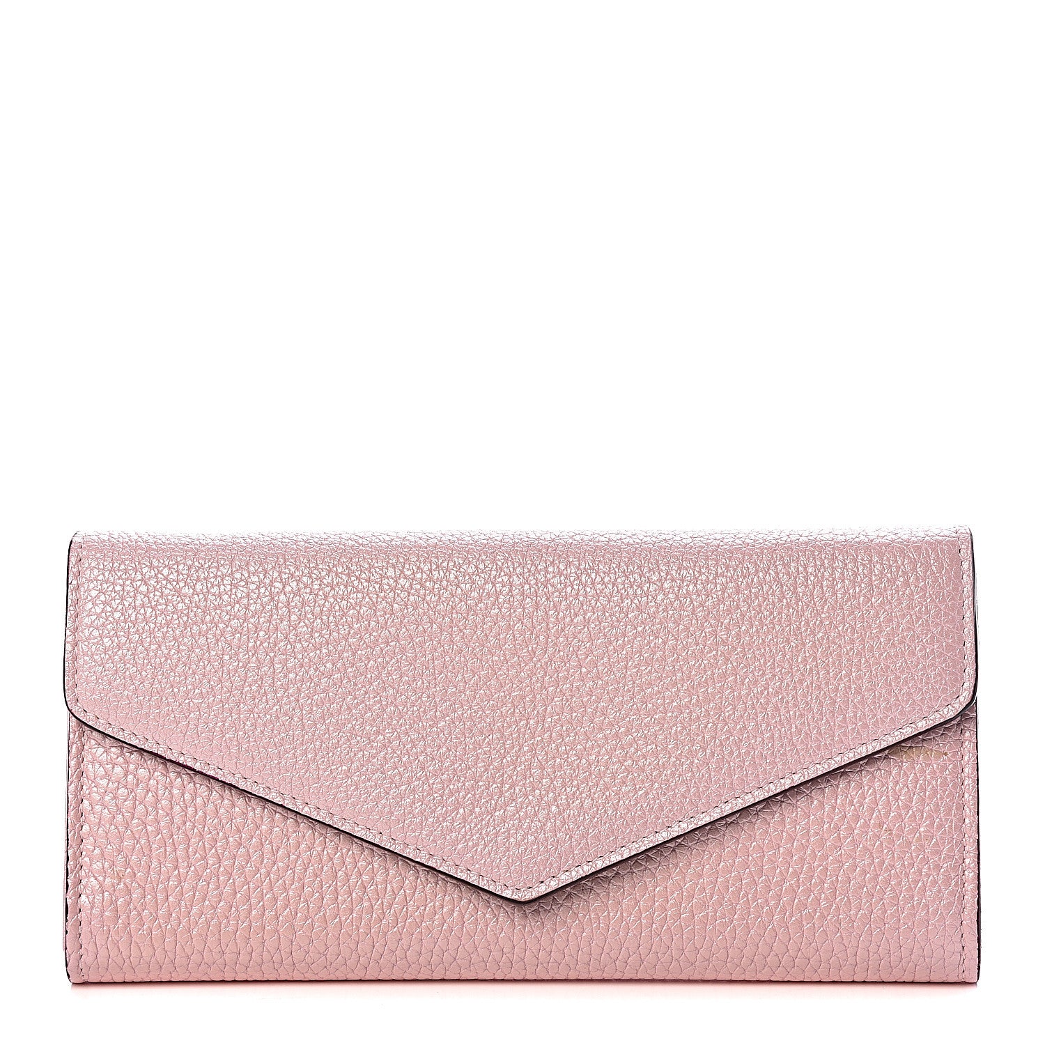 Christian Dior Metallic Bullcalf Diorissimo Slim Envelope Wallet Pink 1 of 13