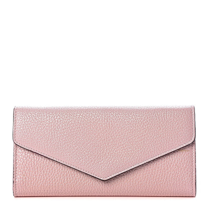 Christian Dior Metallic Bullcalf Diorissimo Slim Envelope Wallet Pink 1 of 13