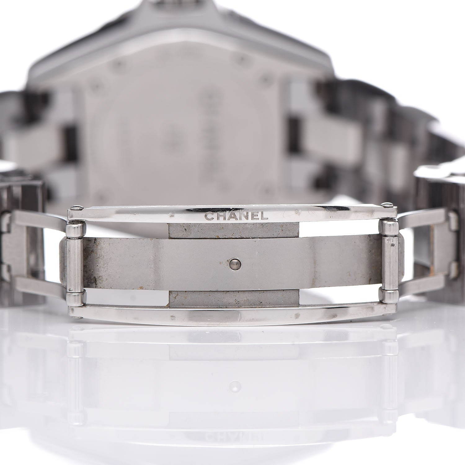 Chanel Titanium Ceramic Diamond Pave Bezel 33mm J12 Quartz Watch 5 of 7