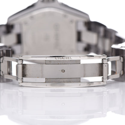 Chanel Titanium Ceramic Diamond Pave Bezel 33mm J12 Quartz Watch 5 of 7