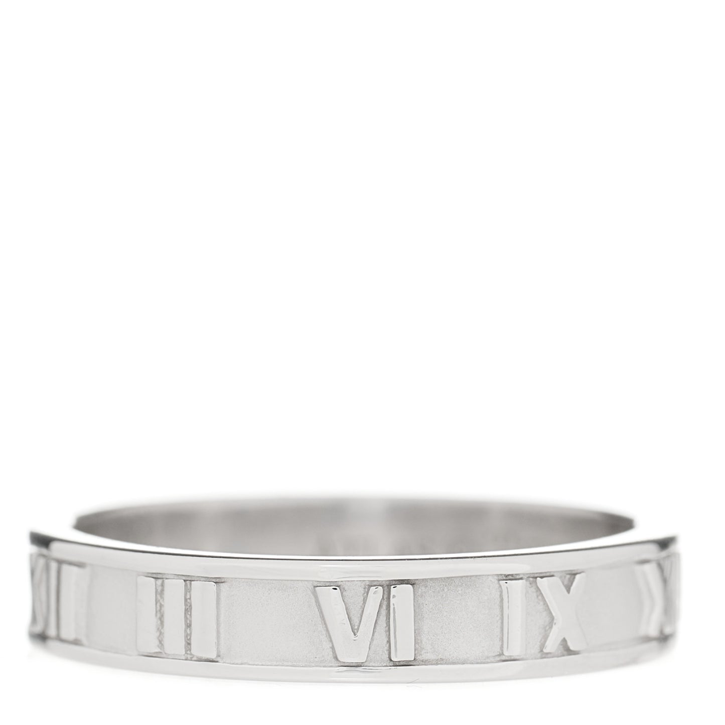 18K White Gold Atlas Band Ring 53 6.5